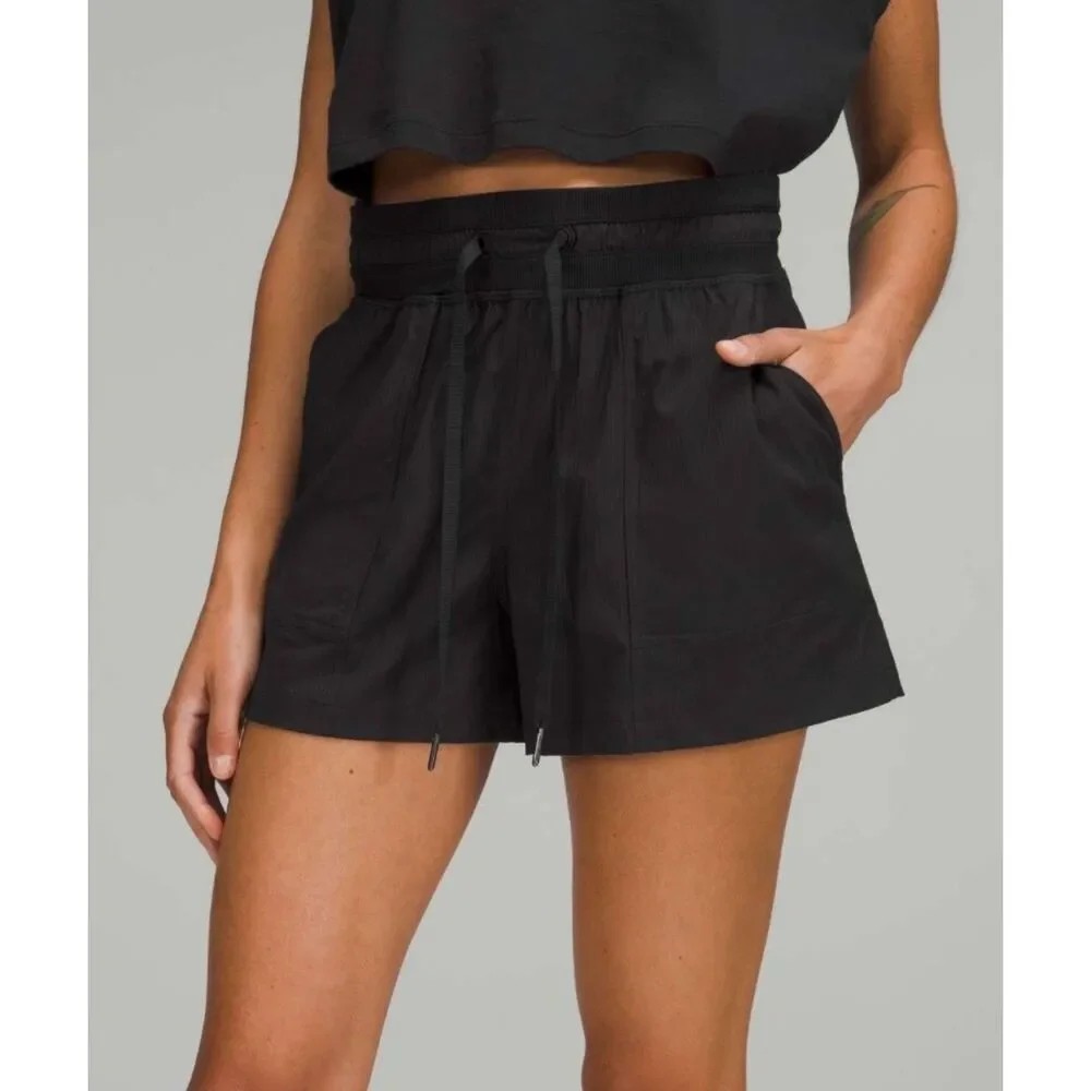 Lululemon Dance Studio High-Rise Short 3.5" Size 12 Black Athletic Loungewear - Picture 1 of 7